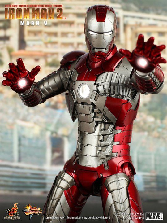  Marvel Iron Man 2 MMS145 Mark V 5 1 6 Action Figure Send EMS