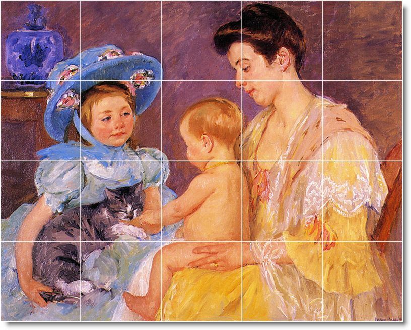 Children Playing With A Cat by Mary Cassatt