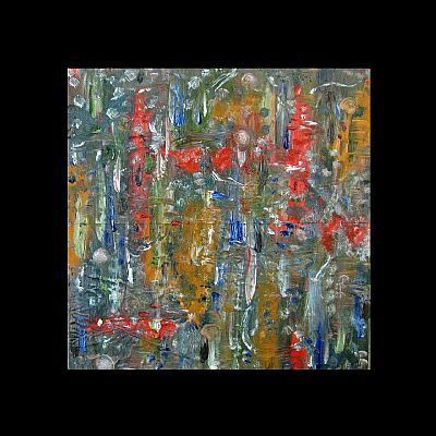 24 Abstract Unique Copper Painting Karina Keri Matuszak Rare Modern