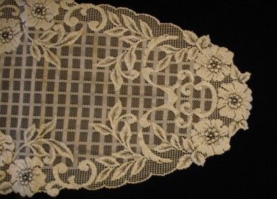 Lace Floral Trellis14x 36 Table Runner Linen Victorian