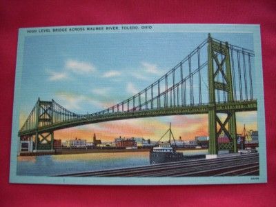 High Level Bridge Maumee River Toledo Ohio Postcard