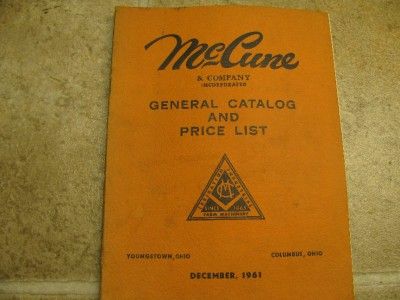 McCune Farm Equipment Catalog 1961 Tools Tillage Engine