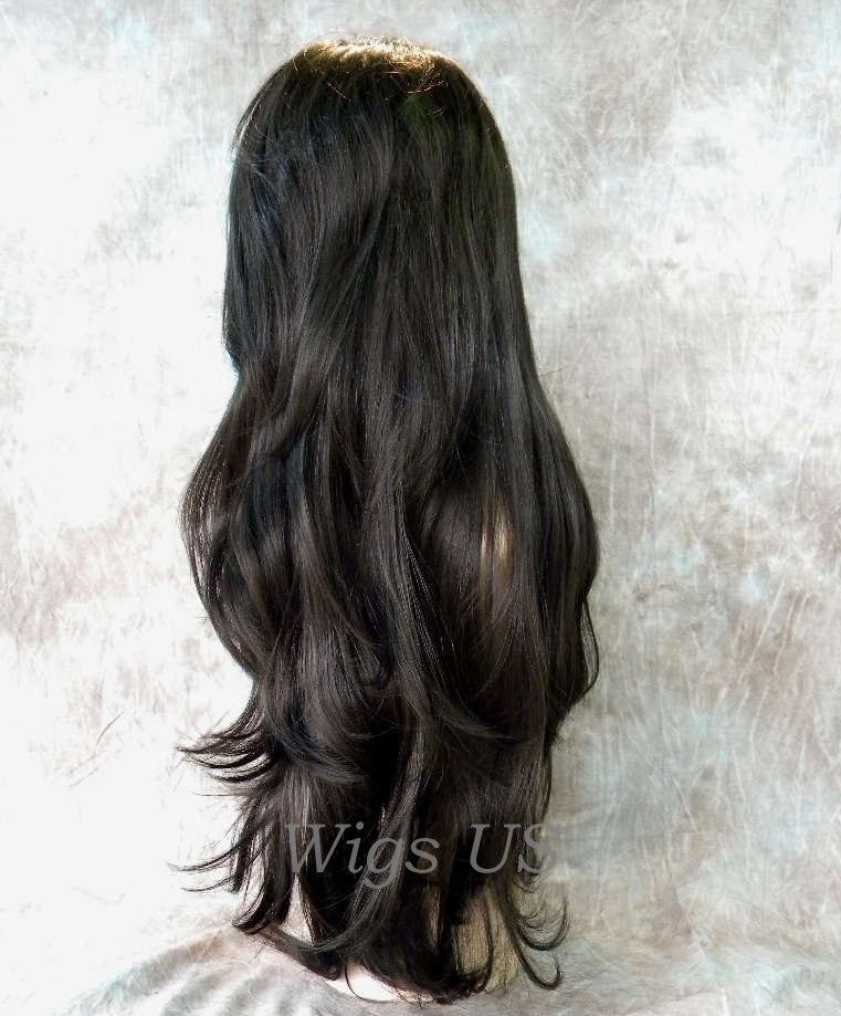 Wigs Megan Fox Style Gorgeous Dark Brown Long Wig US Seller