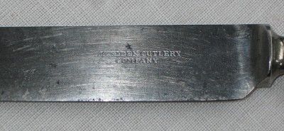 Meriden Cutlery Co 6 Knives 6 3 Tine Forks Bakelite Handles Leather