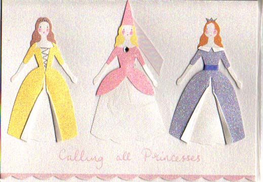 Meri Meri Greeting Card Princesses Handmade 3D Popup