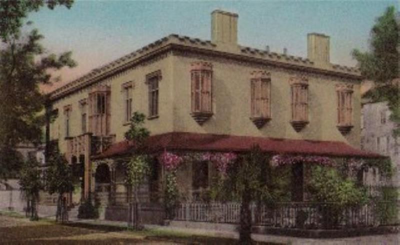 Hand Colored Savannah GA Meldrim Sherman Postcard