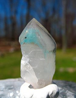 Ajoite in Quartz Crystal Messina Copper Mine s Africa