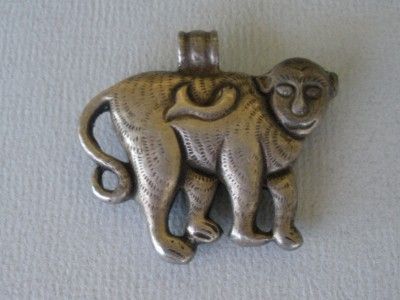 Miau or Hmong South China Silver Monkey Pendant