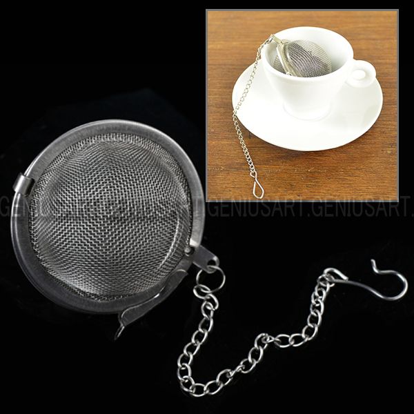 Mesh Infuser Strainer Egg Shaped Tea Locking Spice Mesh Ball