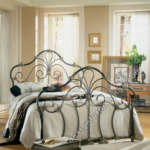 Ashley Marcella Queen Full Metal Bed Gunmetal B133