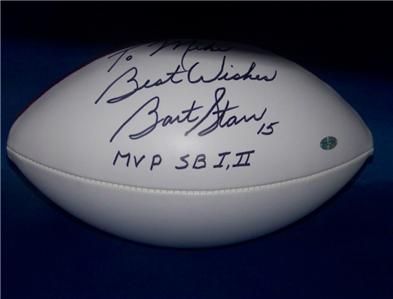 Green Bay Packers Bart Starr Signed Duke Football w COA