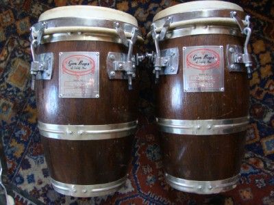 Vintage 80s Gon Bop Mini Congas Percussion Latin Music Original Hand