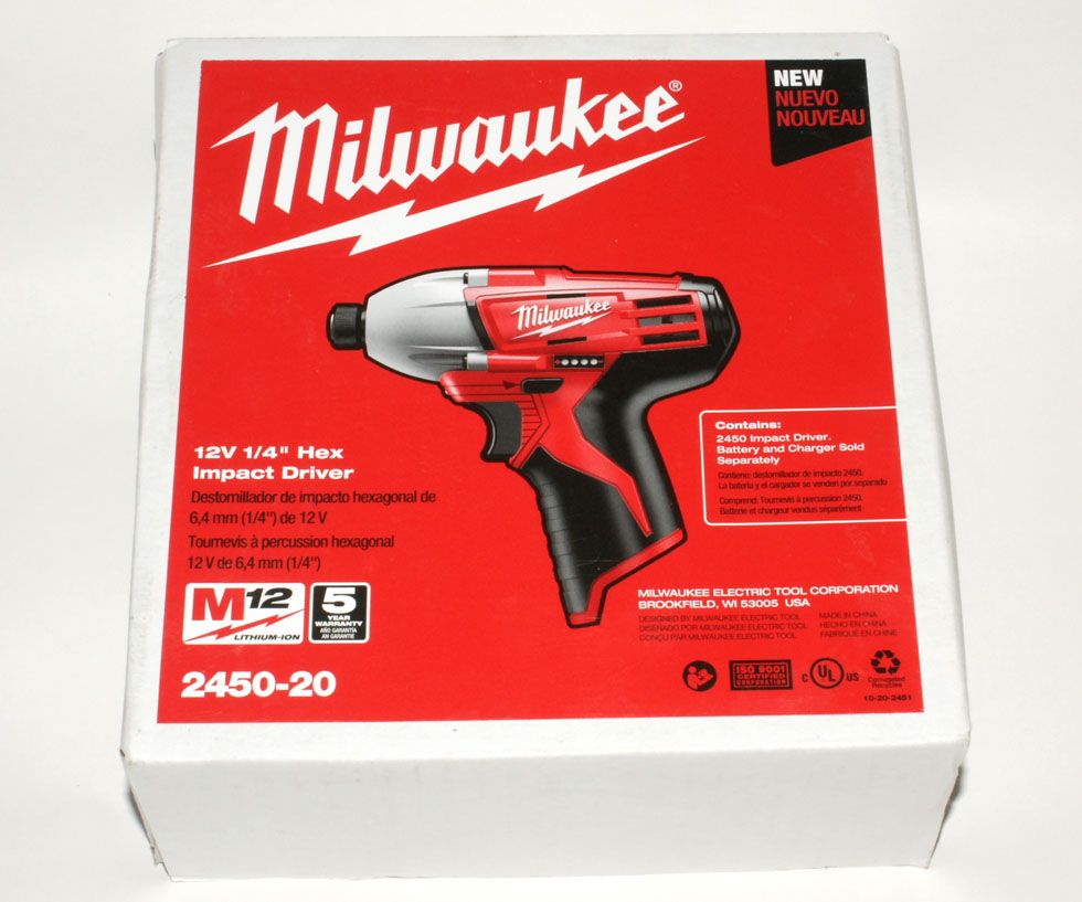 New Milwaukee 12V 1 4 Hex Impact Driver 2450 20 M12