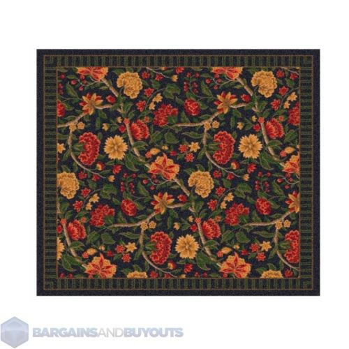 Milliken Pastiche Vachell Ebony Floral Rug 77 Square