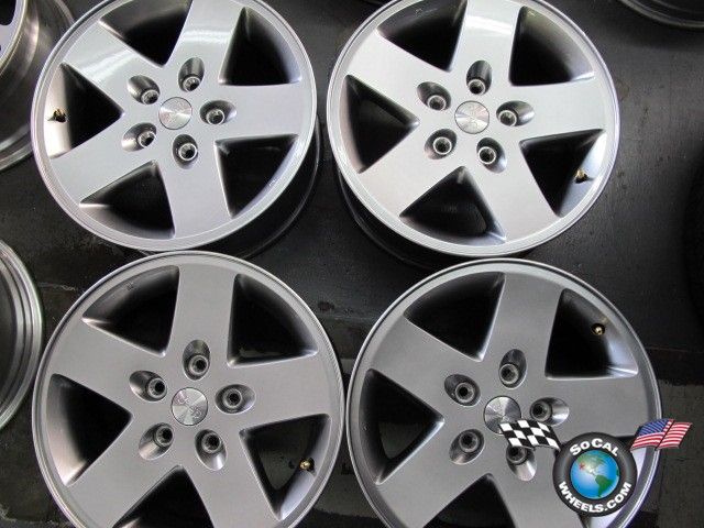 Four 07 11 Jeep Wrangler Factory 17 Wheels Rims 9074 Hyper Silver