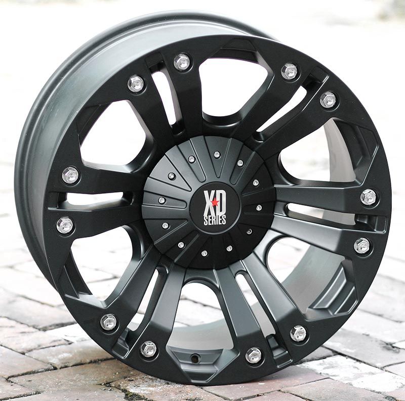 18 inch Black Wheels Rims KMC XD 778 Ford F250 350 Superduty 8 Lug