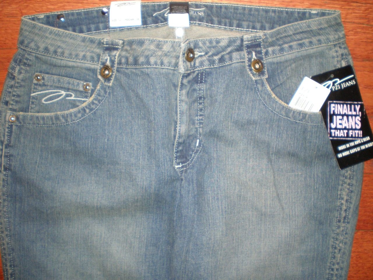 89 00 PZI Womens Rim Jeans Size 12 x 34 PZ576 Rim Blue