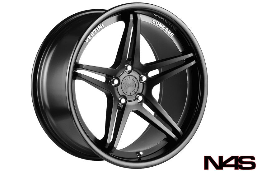 Sedan Vertini Monaco Concave Matte Black Staggered Wheels Rims