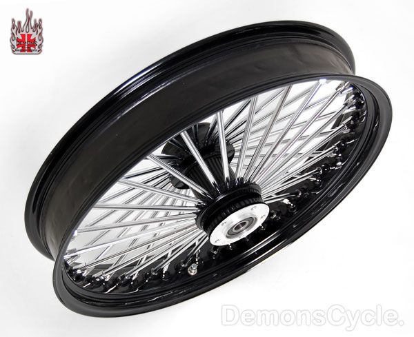 21 18 Wheels Fat Mammoth Black 48 Spokes for Harley Dresser FLH