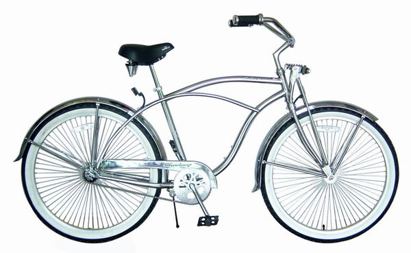 New 26 Beach Bicycle Cruiser w 68 Spokes Bike Chrome