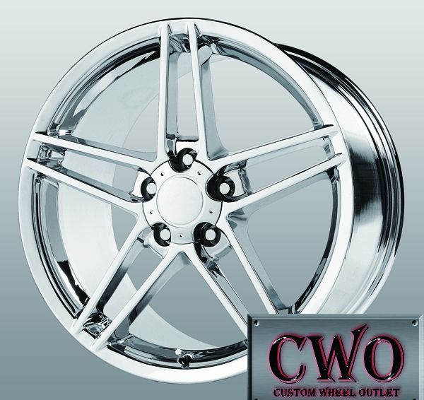 17 Chrome Replica C6 ZO6 Wheels 5x4 75 5 Lug Corvette