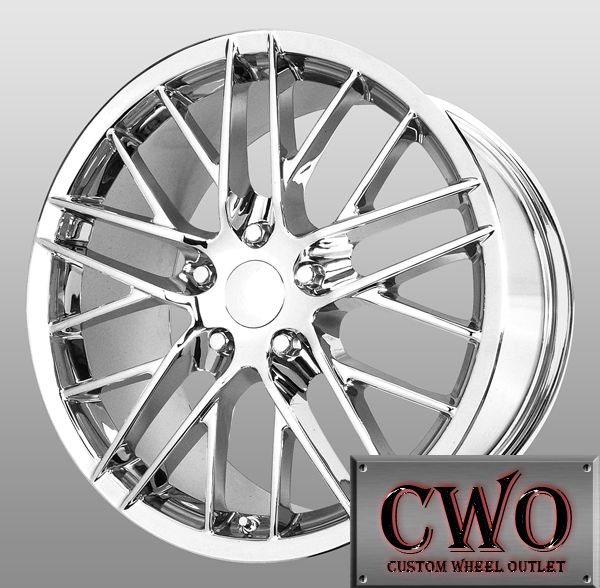 18 Chrome Replica 2009 ZR1 Wheels 5x4 75 5 Lug Corvette