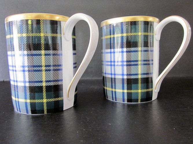 Ralph Lauren Coffee Mugs Dress Gordon Tartan