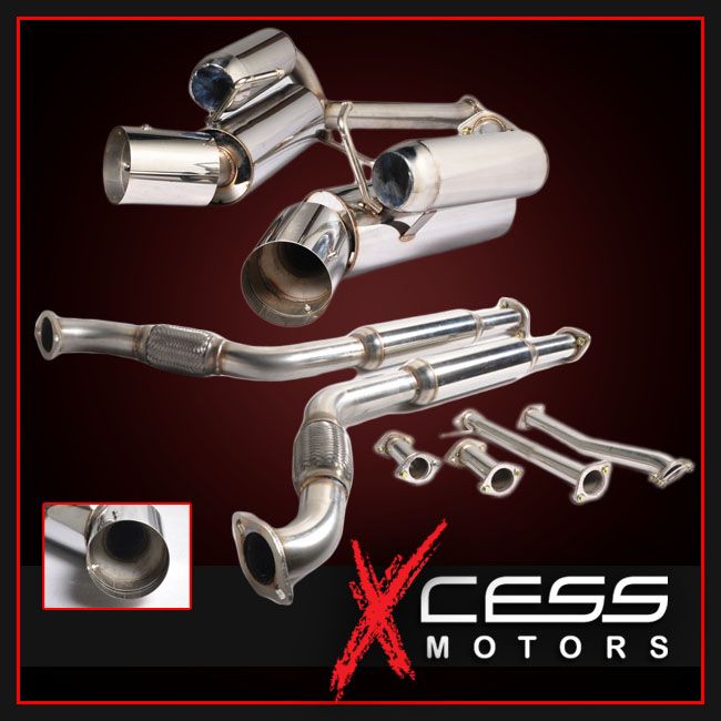 03 08 Infiniti G35 Nissan 350Z Stainless Dual Catback Exhaust Muffler