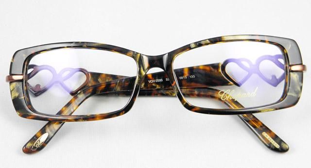 Women Ladies Black Golden Plastic Love Eyeglass Frames Optical Fashion