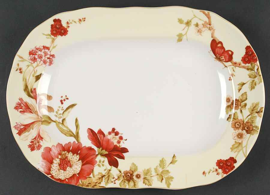 222 Fifth Summer Botanical Lutece Fleur Platter 8355766