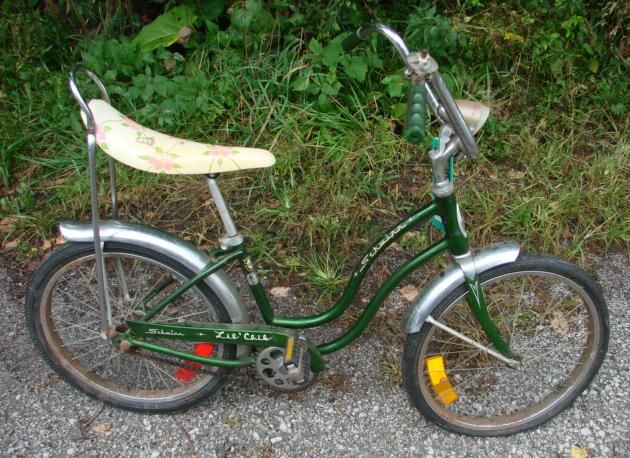 Vtg Schwinn Lil Chik Green Frame Girls Bike Bicycle 1972 Sting Ray 20