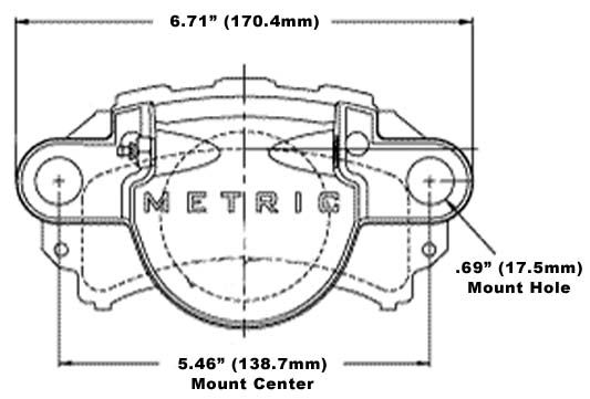 New GM Metric Brake Calipers Steel Left Right 2 1 2