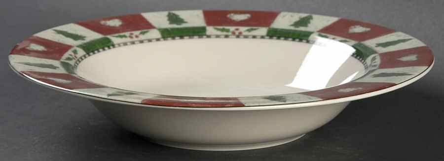 222 Fifth Folk Santa Rim Soup Bowl 6133203