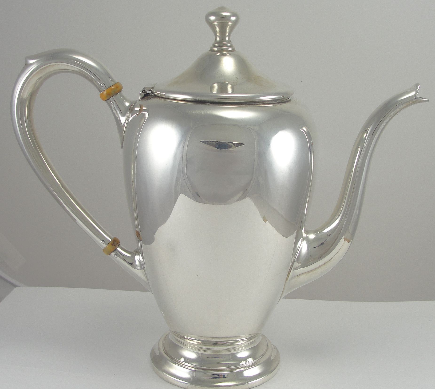 Sterling Silver .925 P.S. CO Two Pint Hinged Lid With Handle Coffee