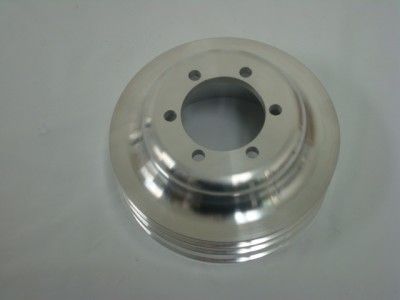 SB Mopar Polished 2 3 Groove Pulley Set 273 318 340