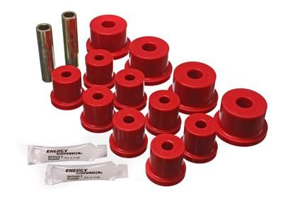 Energy Suspension Bushings Leaf Spring & Shackle Polyurethane Red Rear