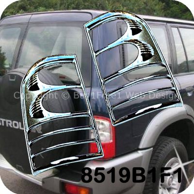 Safari MK6 Y61 2001 2005 Chrome Tail Light Rims Covers Trim