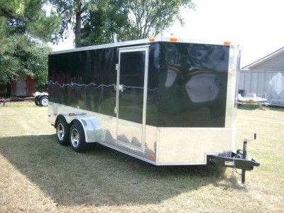 7x16 Double Motorcycle Enclosed Trailer Cargo ATP Sport Motorcycle