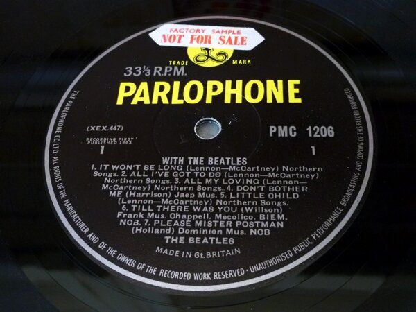 The Beatles with The Beatles 1963 1st Press Factory Sample Mono LP