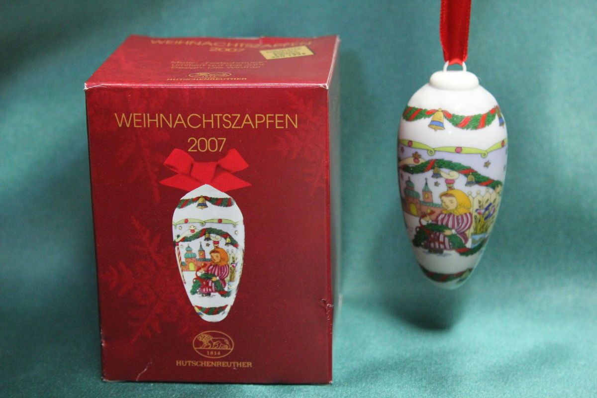 Hutschenreuther Porzellan Weihnachtszapfen 2007 Festschmuck OVP