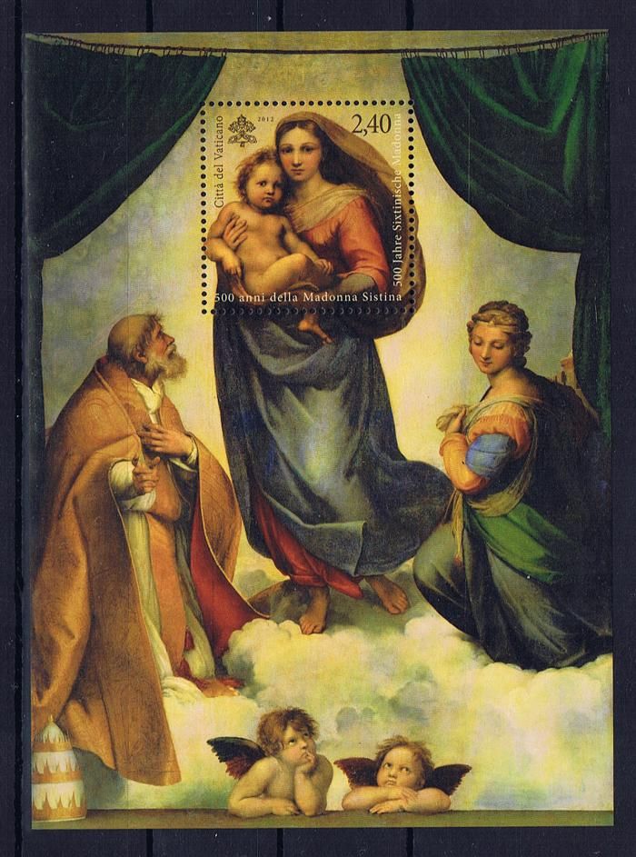 RAFFAEL BLOCK 500 JAHRE SIXTINISCHE MADONNA SISTINA 2012 **