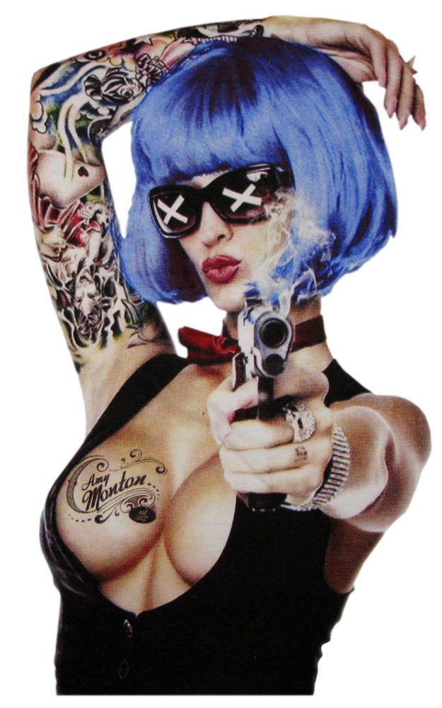 TATTOO★Sommer 2012 Ink Pin Up Motive Designer DJ Club Art Tatoo T