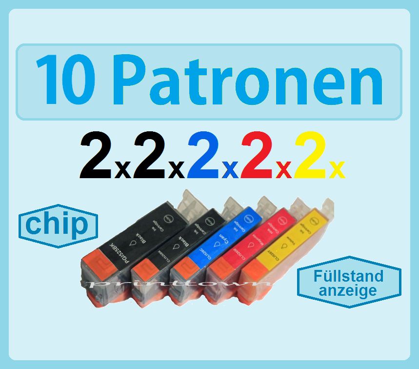 10 Drucker patronen für Canon MP540 MP545 MP550 MP560