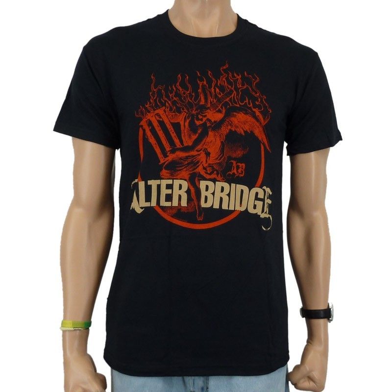 Alter Bridge   Flames Band T Shirt, schwarz