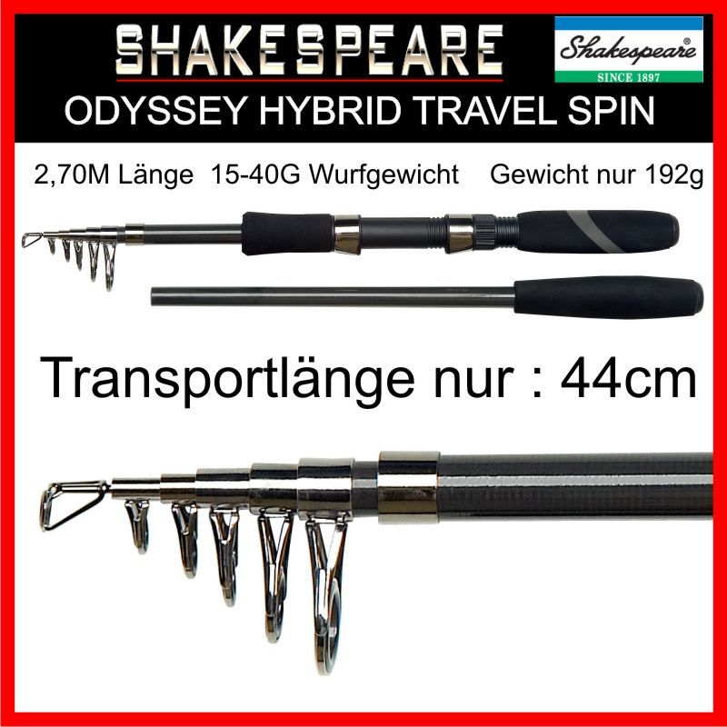 SPIN TELESKOPRUTE ODYSSEY HYBRID VON SHAKESPEARE 2,70 15 40G