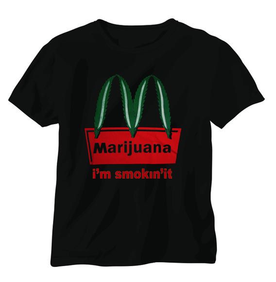 MARIJUANA LOGO   NEW T SHIRT FRUIT OF THE LOOM DTG