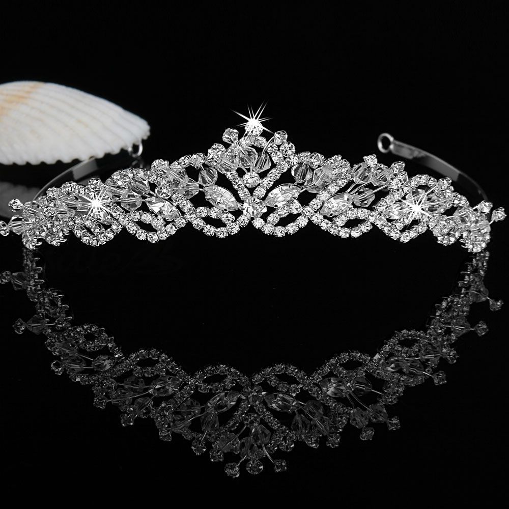 Luxus Diadem Versibert Strass Haarreif Braut Kopfschmuck Hochzeit