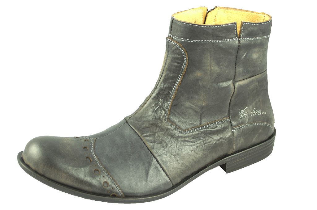 WE ARE TIME & CO HERREN LEDER, STIEFELETTE SCHUHE ALANB