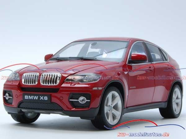 Modellauto BMW X6 rot, Maßstab 118, Welly