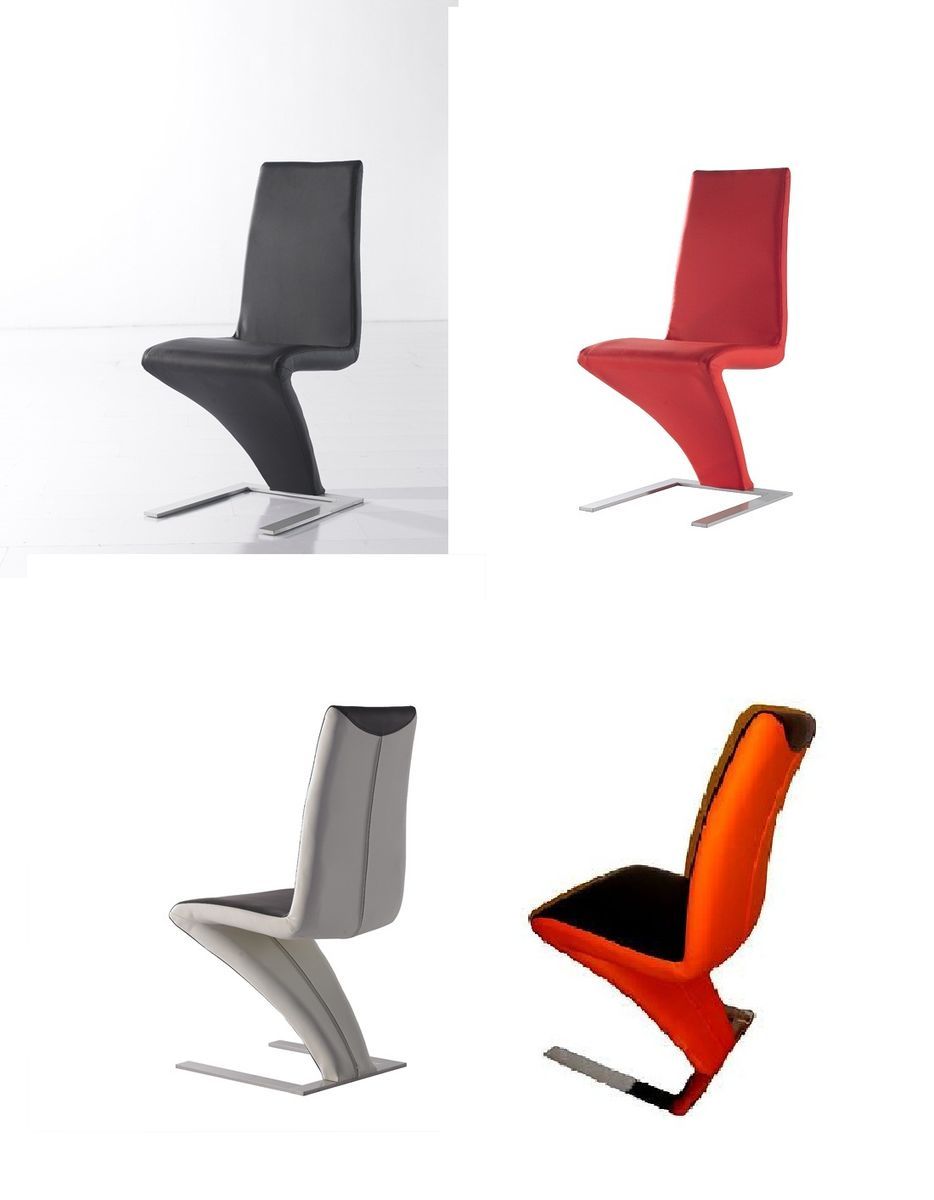 Freischwinger Essstühle Z Stuhl Schwingstühle weiß schwarz rot
